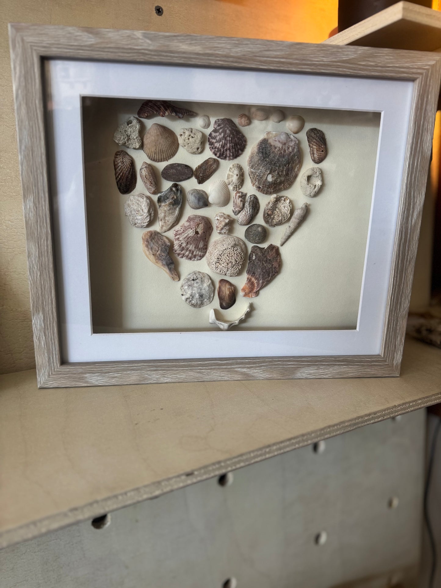 Seashell Art - Heart - Large