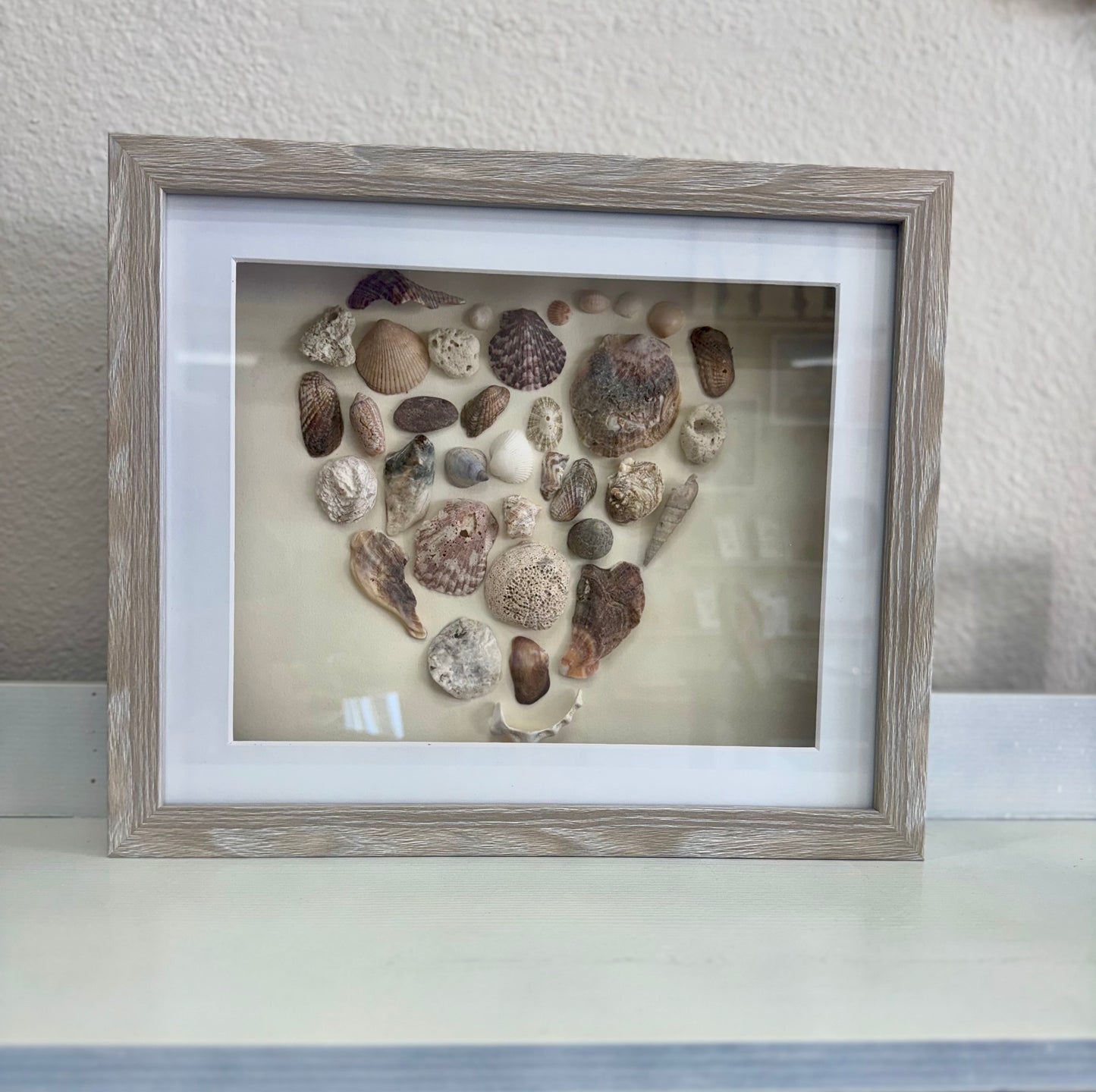 Seashell Art - Heart - Large